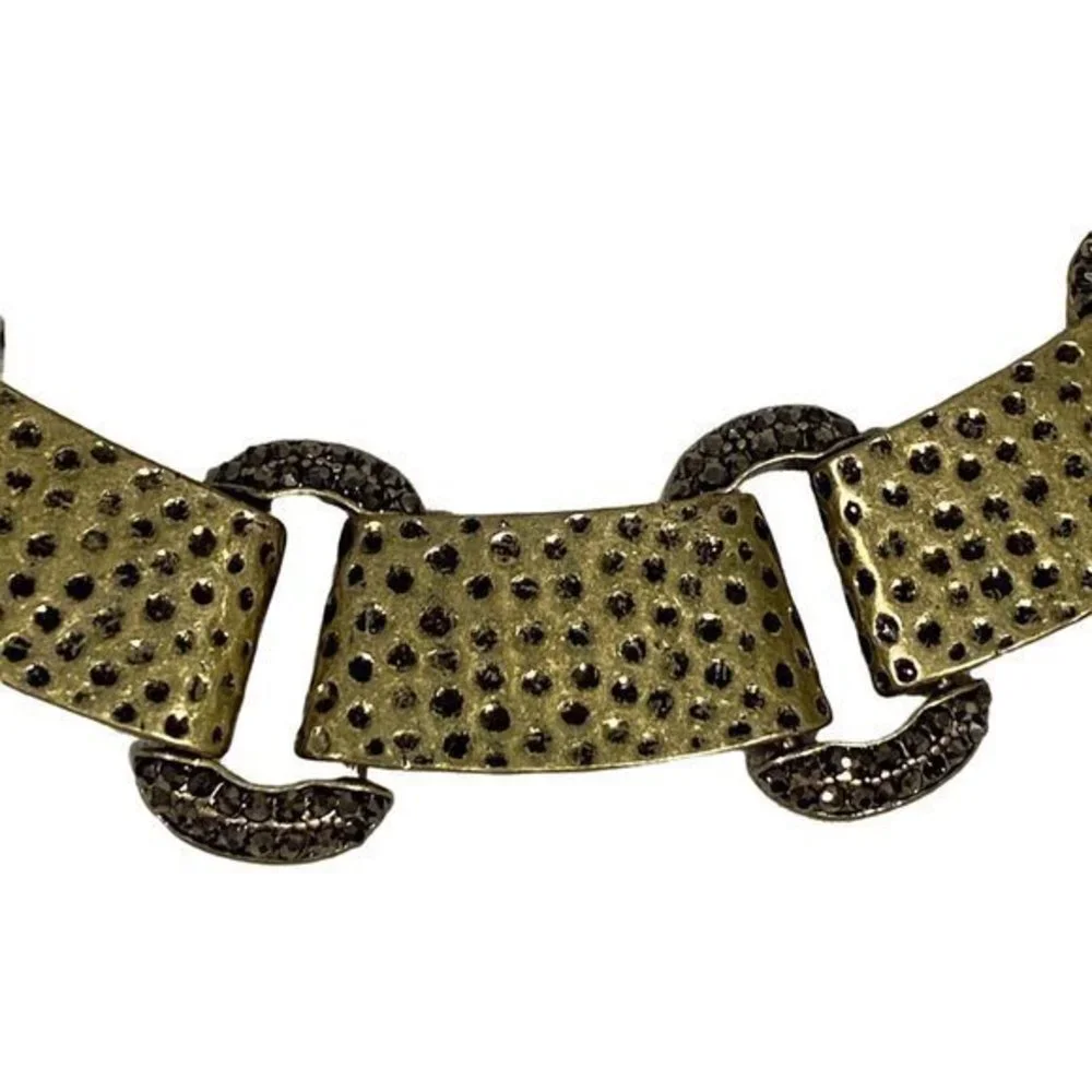 Brass Tone‎ Statement Chain Style Necklace